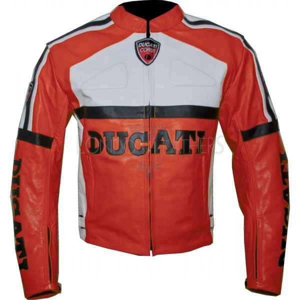 Ducati RED Classic Leather Motorcycle Jacket